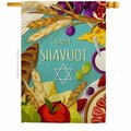 Patio Trasero Feast of Weeks Religious Shavuot Double-Sided Garden Decorative House Flag, Multi Color PA3903111